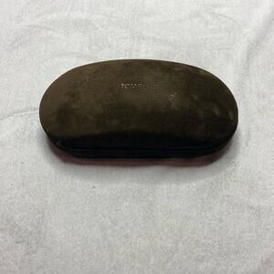 Tom Ford Brown Suede Leather glasses case CASE ONLY